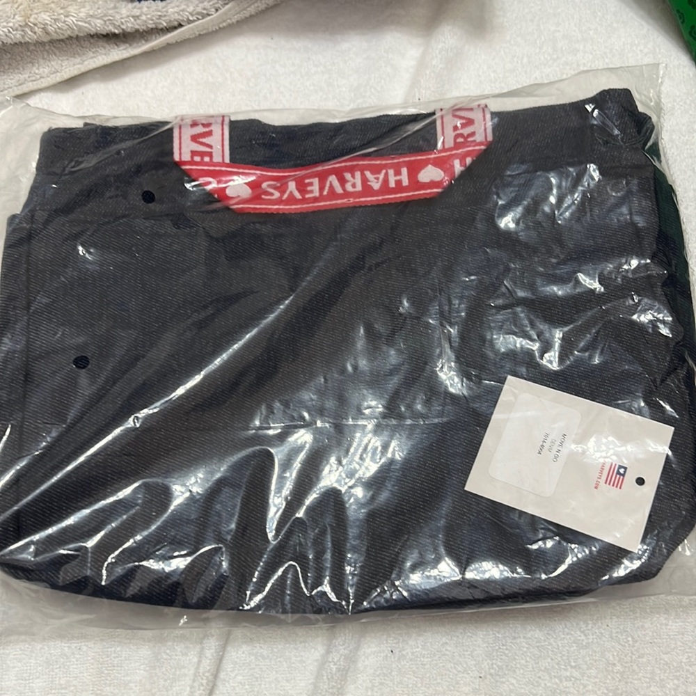 Harvey’s denim organizer bag